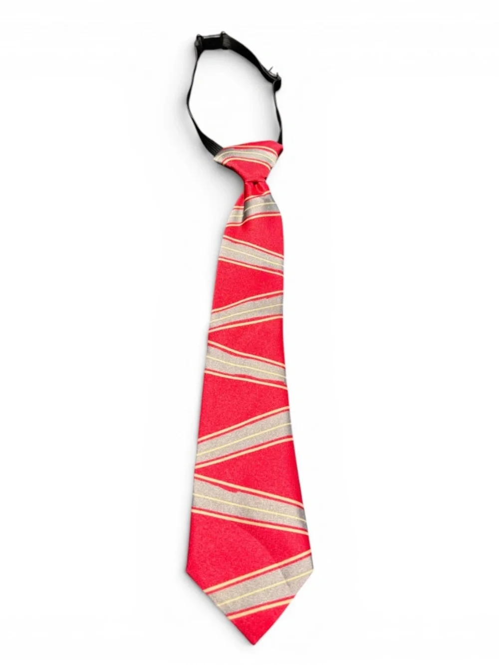 Kids Red Striped Pre-Tied Neck Tie NIP